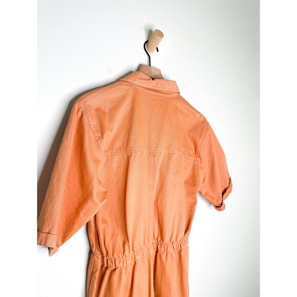 ASOS Orange Denim Utility Romper Womens Size 6 Cotton Cargo One Piece - Picture 7 of 10